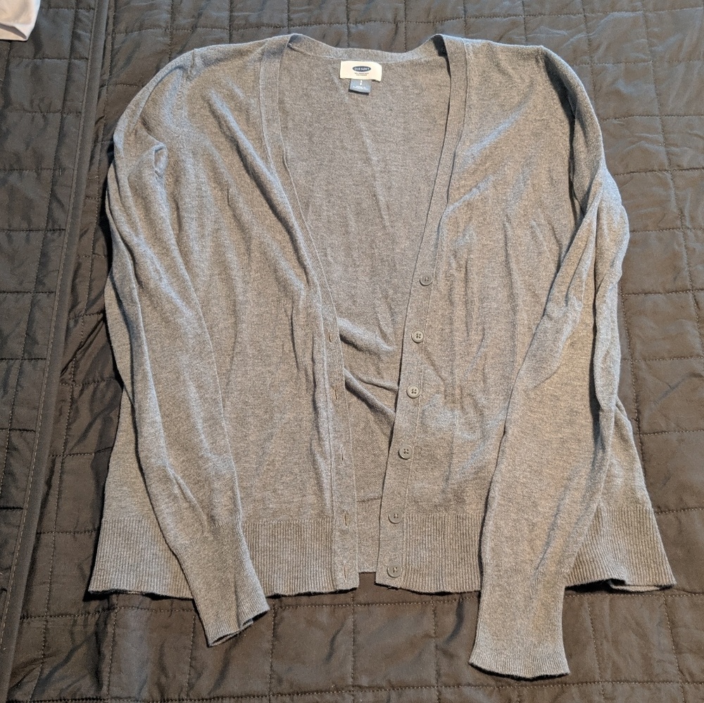 Grey Button Up Cardigan